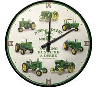 Horloge murale - JOHN DEERE - Vintage - 31 x 5 5 cm - Illustration tracteurs - Décoration intérieure