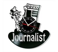Horloge Murale journalistes - Horloge Murale en Vinyle - Cadeau pour Les Amateurs de journalistes - Décoration Murale Originale