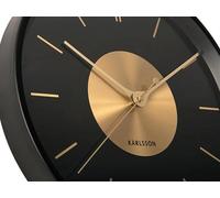 Horloge murale - KARLSSON - Gold Disc - Noir et Or - Design Contemporain - Fer
