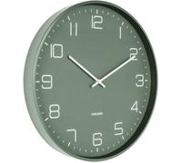 Horloge murale - KARLSSON - KA5751GR - Métal vert - Cadran avec chiffres arabes - 40 mm diamètre