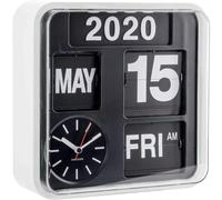 Karlsson - KA5364WH - Horloge calendrier flip flap - murale - blanc | Carré - skandinavisch - Plastique - Horloge Murale - Décoration murale pour Chambre d'enfant et Salon