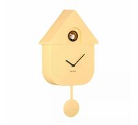 Horloge murale Karlsson Modern Cuckoo ABS Jaune 21,5x41x8,5x0,3 cm