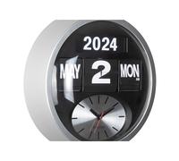 Karlsson Round Flip Horloge Murale KA6030SI - Unisex - 33 cm - Quartz