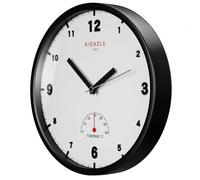 Horloge murale - KIENZLE - DCF - 30 cm - Extérieur - Thermomètre intégré