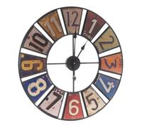 Horloge Murale - LANA DECO - Rétro Multicouleur - Métal - 60 cm - Intérieur