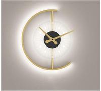Horloge Murale LED 3D, Horloges Murales Lumineuses, Luminosité Réglable Automatiquement avec Télécommande, Horloge Silencieuse sans Tic-tac avec Veilleuse - Grand, White Light