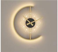 Horloge Murale LED 3D, Horloges Murales Lumineuses, Luminosité Réglable Automatiquement avec Télécommande, Horloge Silencieuse sans Tic-tac avec Veilleuse - Grand, Warm Light