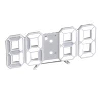 Horloge murale LED 3D, plastique, lettres blanches