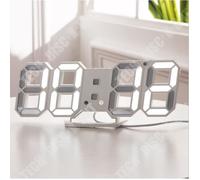 Horloge murale LED 3D - TD® - Design moderne - Réveil - Veilleuse - Intérieur blanc