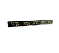 Horloge Murale LED, 5 villes horloge montage mural télécommande haute luminosité LED numérique Zone crochet de gratuit grande