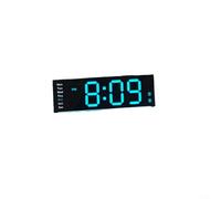 Horloge murale LED multifonction avec grand écran, éclairage d'ambiance réglable, réveil, capteur de température et fonction de synchronisation pour le placement (noir)