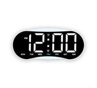 Horloge Murale LED pour bois Design Minimaliste Horloge Murale(White+White)