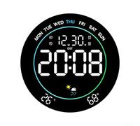 Horloge Murale LED Prédiction Météo ABS 25x25cm Design Horloge(White)
