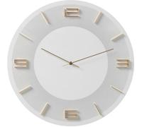 Horloge murale Leonardo blanche et dorée - KARE - Rond - Contemporain - Design