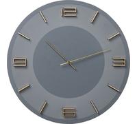 Horloge murale Leonardo grise et dorée Kare Design