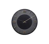 Horloge murale leonardo noire et dorée