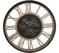 Horloge murale Loft avec mécanisme visible, Ø 57 cm
