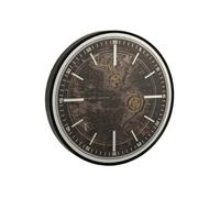 Horloge Murale Mappemonde 48cm Or & Noir