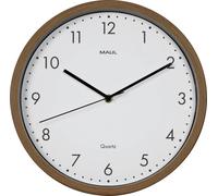 Horloge murale Maul 9051476 à quartz 30 cm x 50 mm bois (foncé)