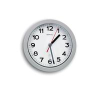 Horloge murale Maul Step RC Ø20x5cm en plastique argent / blanc
