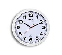 Horloge murale Maul Step RC Ø30x5cm Plastique blanc / blanc
