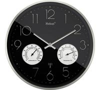 Horloge murale Mebus 12988 radiopiloté(e) 30 cm x 30 cm x 30 cm x 4.5 cm argent