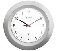 Horloge murale Mebus 19448 radiopiloté(e) 30 cm x 4 cm argent