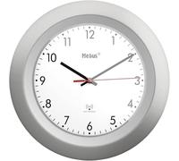 Horloge murale Mebus 19448 radiopiloté(e) 30 cm x 4 cm argent