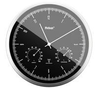 Horloge murale Mebus 19777 radiopiloté(e) 25 cm x 5 cm argent mécanisme d'horloge silencieux