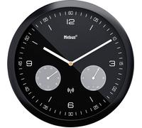 Mebus Horloge murale 52825 radiopilotée 260 x 42 mm noir