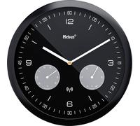 Mebus Horloge murale 52825 radiopilotée 260 x 42 mm noir