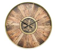 Atmosphera – Horloge murale Jason – Mécanisme – Marron – Ø80 cm