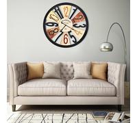 vidaXL Horloge murale Métal 60 cm Multicolore