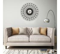 vidaXL Horloge murale Métal 43 cm Noir