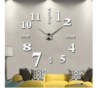 Horloge murale - Miroir - Grande Surface - Ø 100 cm - Mousse EVA - Décor moderne