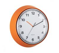 Horloge murale Modern Retro D34cm - Present Time - Orange -