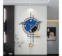 Horloge murale moderne à pendule, horloge à quartz sans tic-tac pour salon, décoration d'intérieur silencieuse, grande horloge murale, œuvre d'art unique pour la maison