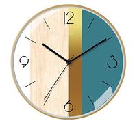 Horloge Murale Moderne de 12 Pouces, Horloge Murale à Quartz silencieuse à Piles 24 Heures Chiffres Arabes Facile à Lire Horloge pour Bureau école Maison Salon décor