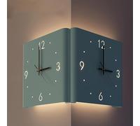 Horloge Murale Moderne Double Face Design Art Décoratif Capteur Activé Fonction Lumineuse Idéal pour la Maison ou le Bureau Décor