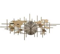Horloge Murale Moderne en métal, Carte du Monde, 96 cm, silencieuse, dorée, pour Salon et Bureau