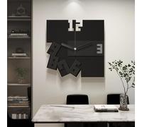 Horloge Murale Moderne et créative pour Bureau ou Chambre, à Piles, silencieuse, avec Finition givrée, Forme rectangulaire analogique Simple, Facile à Lire, sans tic-tac.