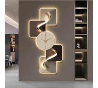 Horloge Murale Moderne et Luxueuse, décoration d'entrée, Tableaux Lumineux à LED avec horloges, peintures murales de Couloir adaptées aux Chambres et salles d'étude (Grande Taille)
