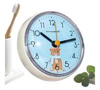 Horloge murale moderne étanche à ventouse sans tic-tac