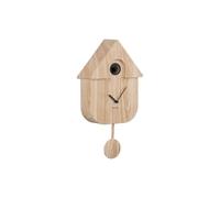 Horloge murale avec coucou bois clair -
