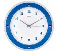 Horloge murale moderne ronde Bayard bleue
