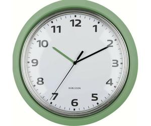 Horloge murale moderne silencieuse en métal vert