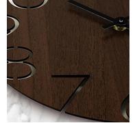 Horloge murale - MPM QUALITY - C E07M.4118.54 - Bois foncé - Rond - Intérieur classique