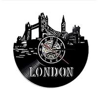 Horloge Murale Muet Vintage Londres Art Déco Angleterre Big Ben Paysage Horloge Murale Angleterre Londres Angleterre Ville Record Horloge Murale Cadeau