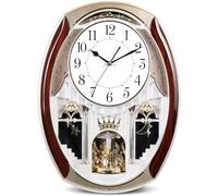 Horloge murale musicale rétro européenne - Carillon silencieux avec contrôle de la lumière - Décoration d'intérieur élégante pour le salon - Design classique pour les amateurs de musique