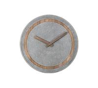 Horloge murale NE-3211 Dia. 39,5 cm, polyrésine / bois, gris